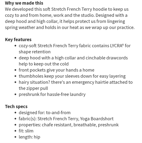 Lululemon scuba jacket - Picture 6 of 6